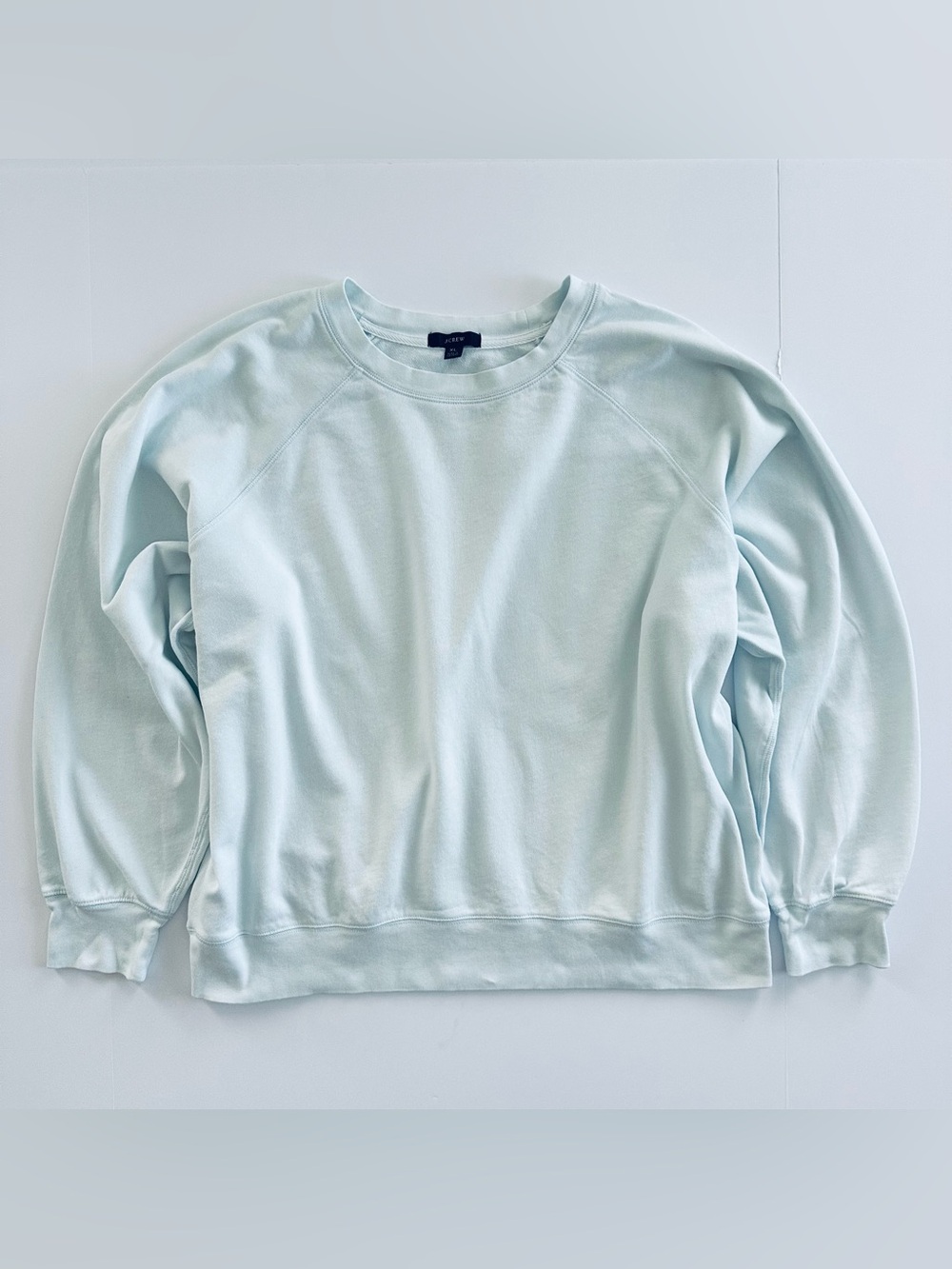J.Crew Magic Rinse™ Sweatshirt in Sheer Blue | XL | GUC